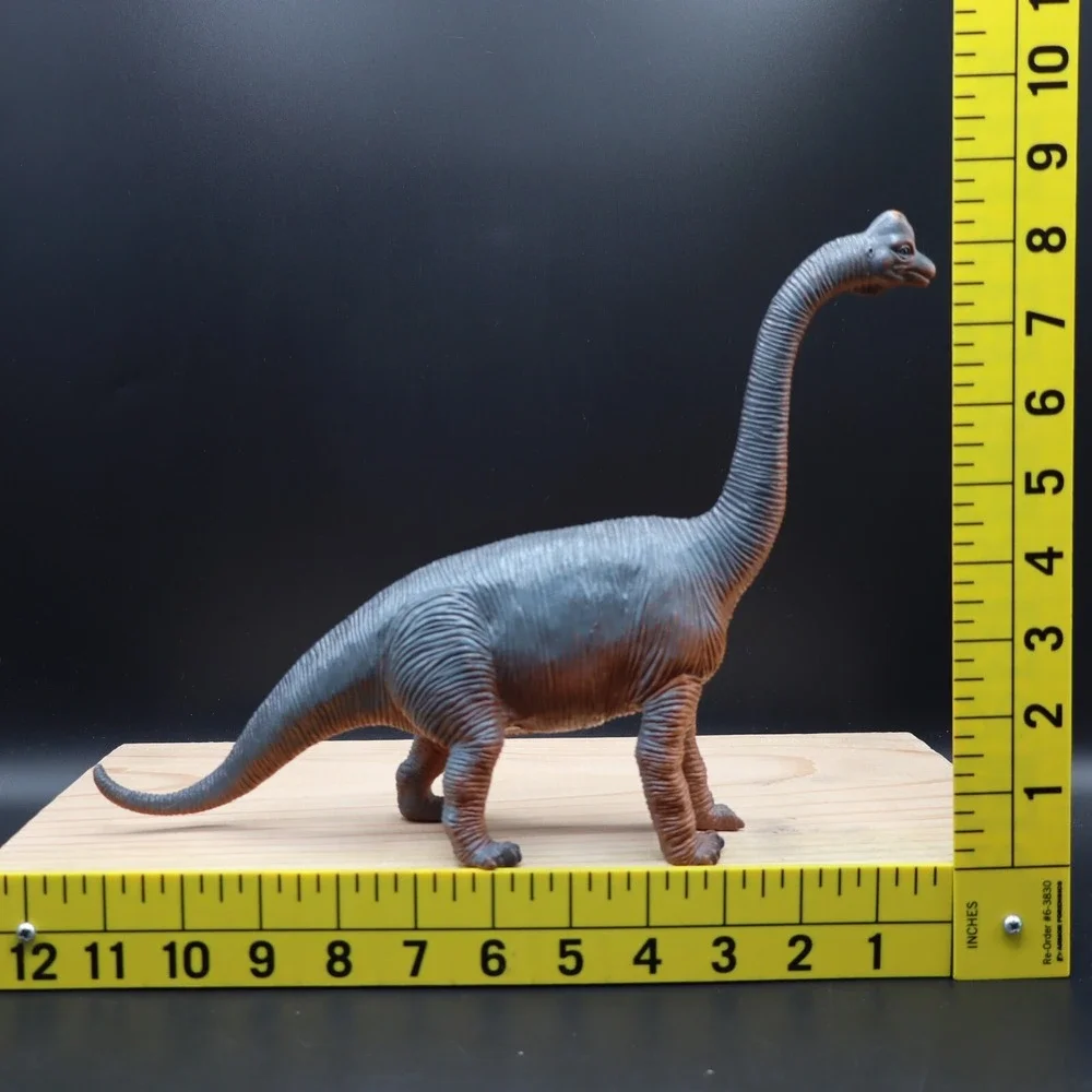 Vintage Imperial Toys Brown and Grey Brachiosaurus Dinosaur Figure